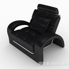 黑色休闲单人沙发3d模型下载