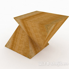 创意棕色休闲椅子3d模型下载