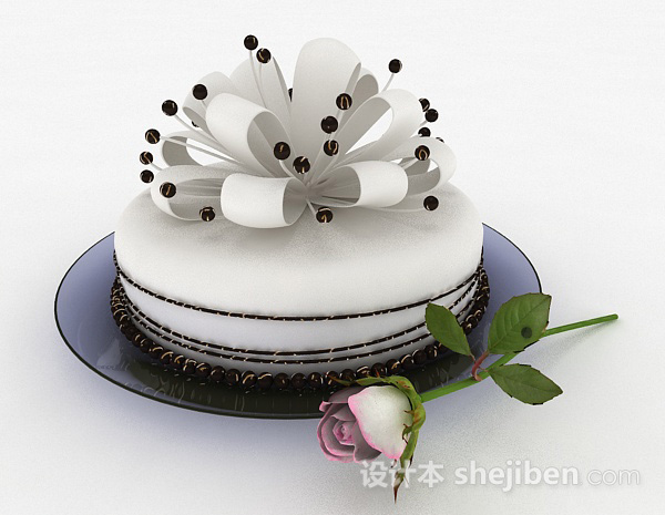 白色精美蛋糕甜品
