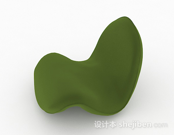 免费创意休闲绿色单人沙发3d模型下载