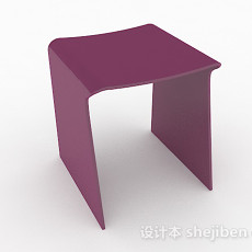 创意简约紫色休闲椅3d模型下载