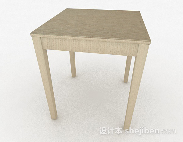免费浅棕色餐桌3d模型下载