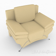 黄色家居单人沙发3d模型下载