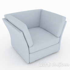 白色创意单人沙发3d模型下载