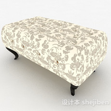 花纹沙发凳子3d模型下载
