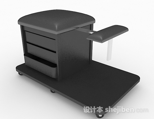 免费现代风格黑色储物柜3d模型下载