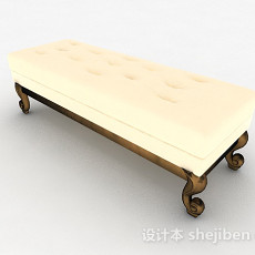 欧式风格时尚脚凳沙发3d模型下载