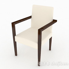 白色简约家居椅子3d模型下载