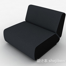 深灰色单人沙发3d模型下载