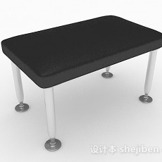 黑色简约凳子3d模型下载