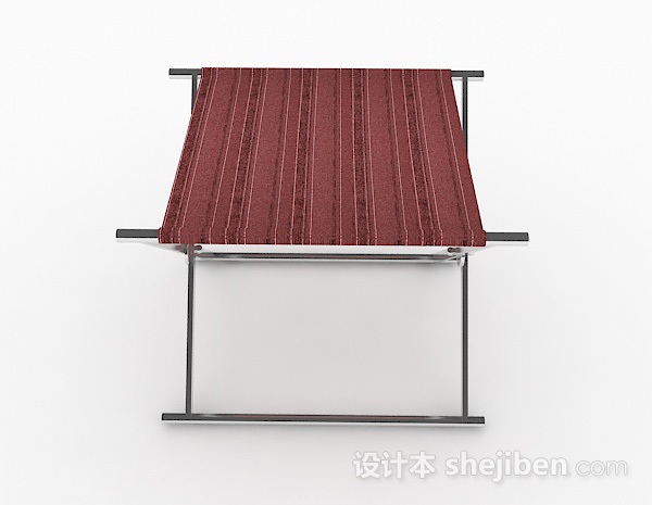 免费红色布凳子3d模型下载