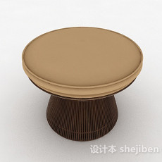 现代风格米色造型凳子3d模型下载