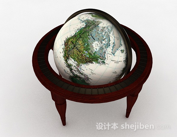 设计本欧式风格地球仪3d模型下载