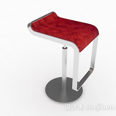 红色休闲椅子3d模型下载