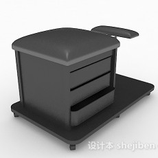 现代风格黑色储物柜3d模型下载