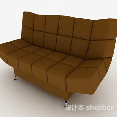 棕色休闲单人沙发3d模型下载