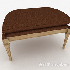 欧式古典沙发凳3d模型下载