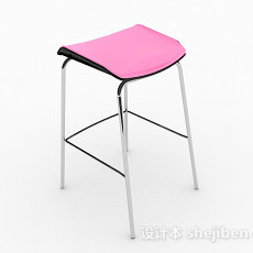 粉色简约吧台凳3d模型下载