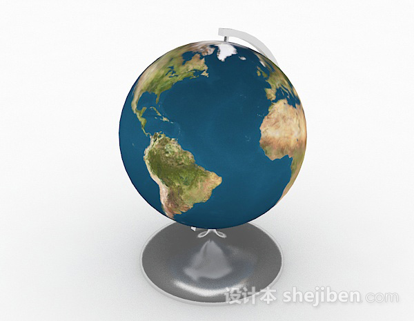 现代风格地球仪3D模型