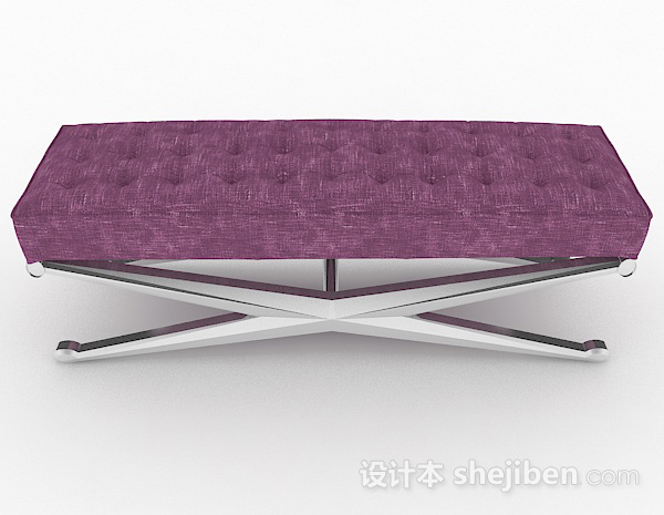 现代风格现代时尚紫色脚凳沙发3d模型下载
