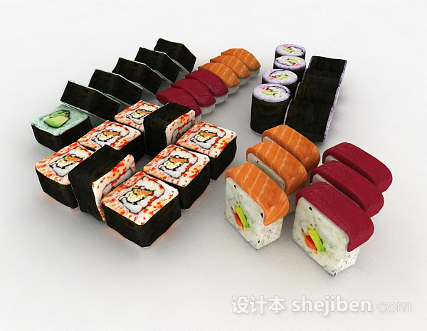 设计本日式寿司3d模型下载