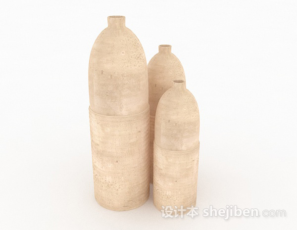 现代风格米白色组合花瓶