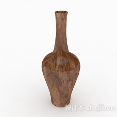 中式风格大理石花纹大肚花瓶3d模型下载