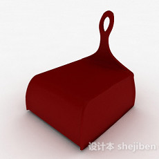 创意红色单人沙发3d模型下载