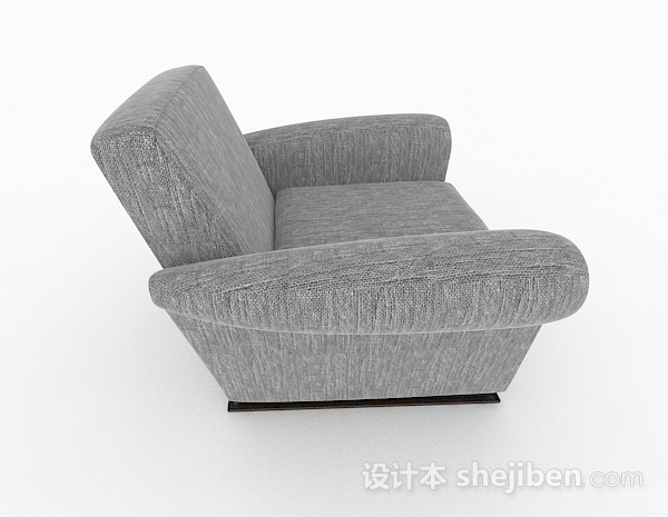 免费北欧灰色简约单人沙发3d模型下载