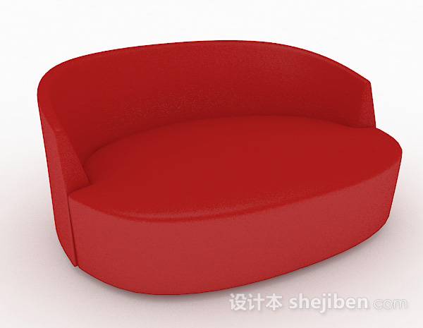 现代简约红色双人沙发
