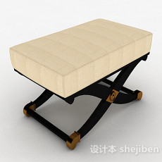 黄色沙发凳子3d模型下载