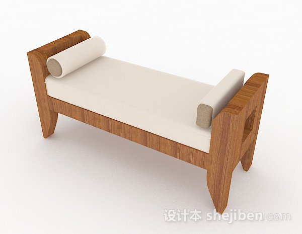 木质棕色沙发凳