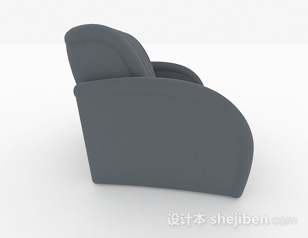 设计本灰色休闲单人沙发3d模型下载