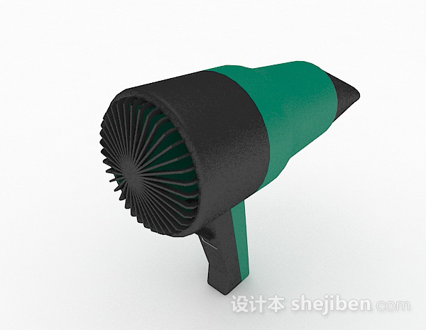 绿色吹风机3d模型下载