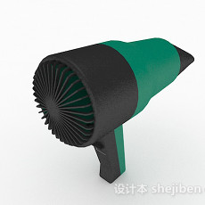 绿色吹风机3d模型下载