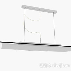 现代风格白色LED吊顶3d模型下载