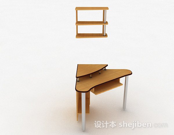 现代风格三角小书桌3d模型下载