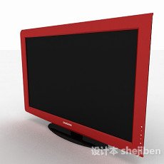 红色三星显示器3d模型下载