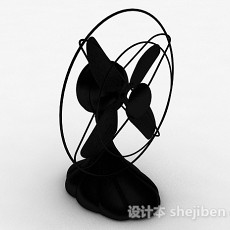 黑色电风扇3d模型下载