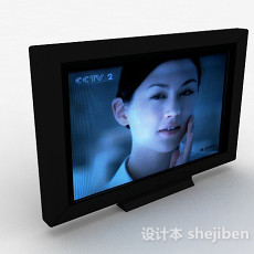黑色简单电视机3d模型下载