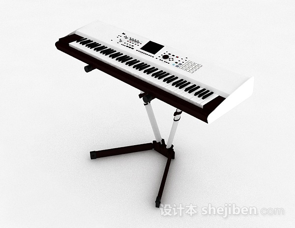 现代风格白色电子琴
