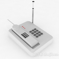 白色电话机3d模型下载