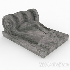 现代风格石质雕塑品3d模型下载