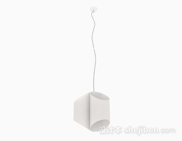 现代风格白色吊灯3d模型下载