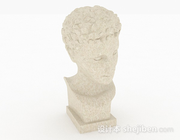 欧式风格白色石膏雕塑人物摆件