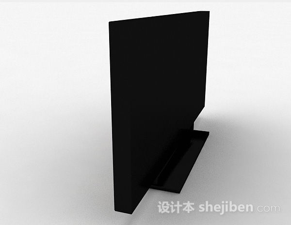 设计本黑色索尼电视机3d模型下载