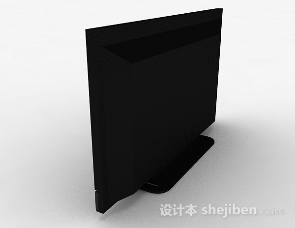 设计本黑色电视机3d模型下载