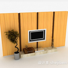 现代风格象牙白石材电视柜3d模型下载