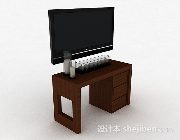 现代风格棕色电视柜