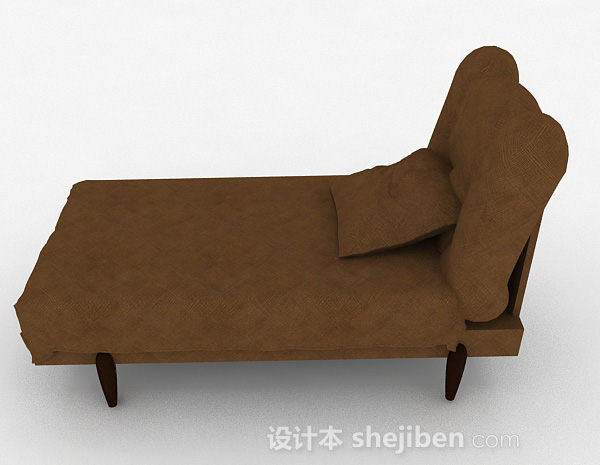 设计本现代风棕色单人沙发3d模型下载